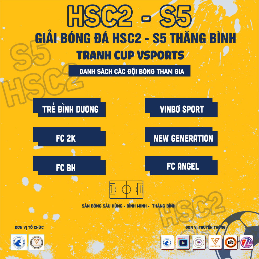 Giải Bóng Đá S5 – HSC2 – Khu Vực Thăng Bình tranh CUP Vsports Cộng đồng thể thao năm 2022