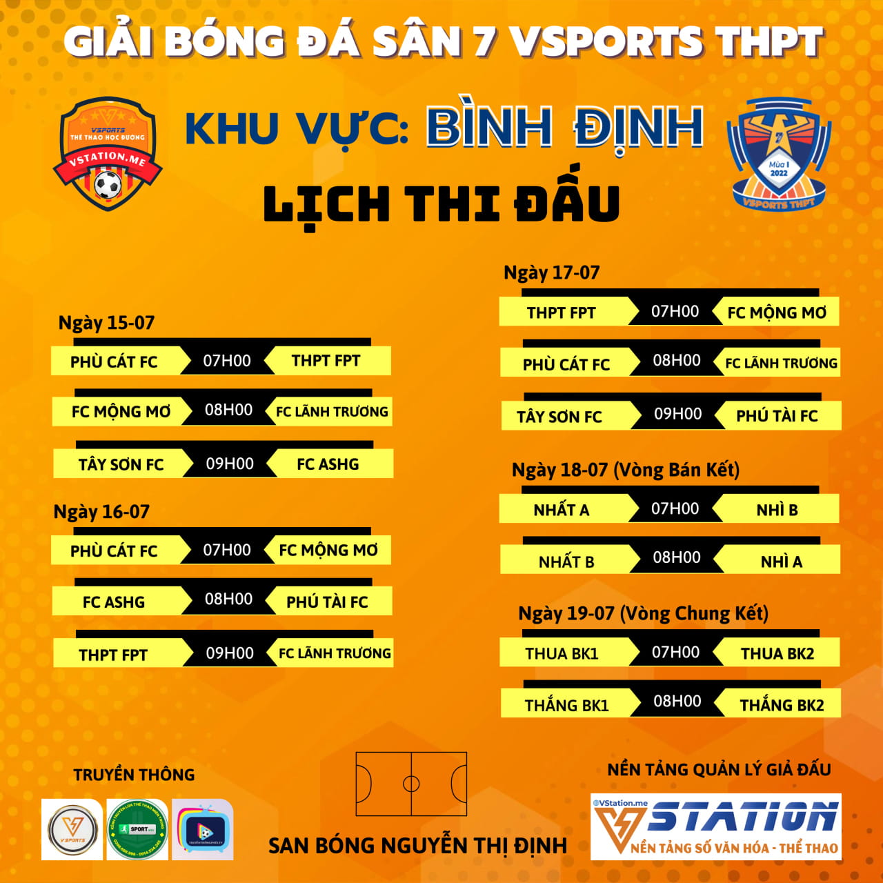 Vsports THPT khu vực Bình Định